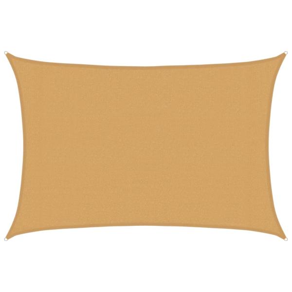 Sonnensegel 160 g/m² Rechteckig Sandfarben 3x4,5 m HDPE