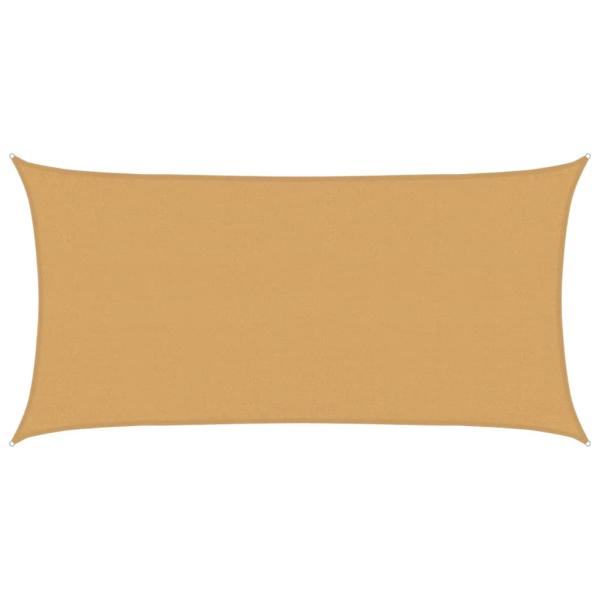 Sonnensegel 160 g/m² Rechteckig Sandfarben 3x6 m HDPE