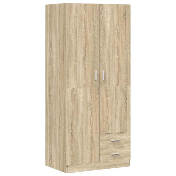 Kleiderschrank Sonoma-Eiche 80x52x180 cm Holzwerkstoff