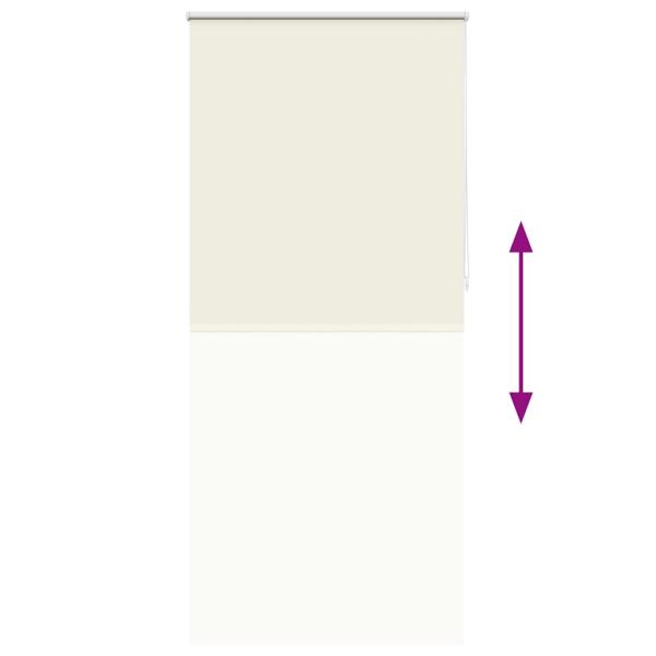 Verdunkelungsrollo 104,4 x 230 cm, Stoffbreite 100 cm, Gebrochen Weiß