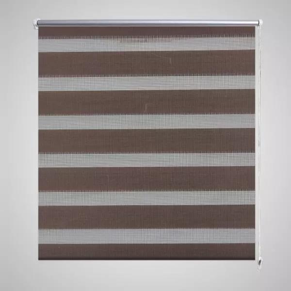 ARDEBO.de - Zebra-Rollo 70,9 x 120 cm, Stoffbreite 66,7 cm, Kaffeebraun