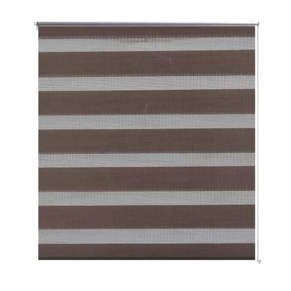 Zebra-Rollo 70,9 x 120 cm, Stoffbreite 66,7 cm, Kaffeebraun