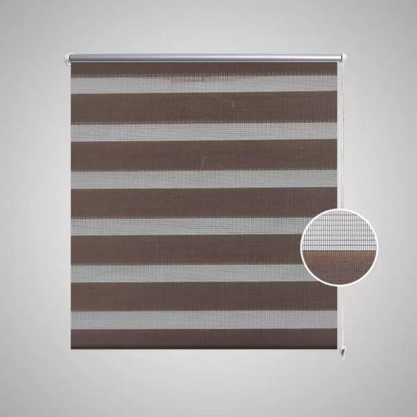 Zebra-Rollo 70,9 x 120 cm, Stoffbreite 66,7 cm, Kaffeebraun