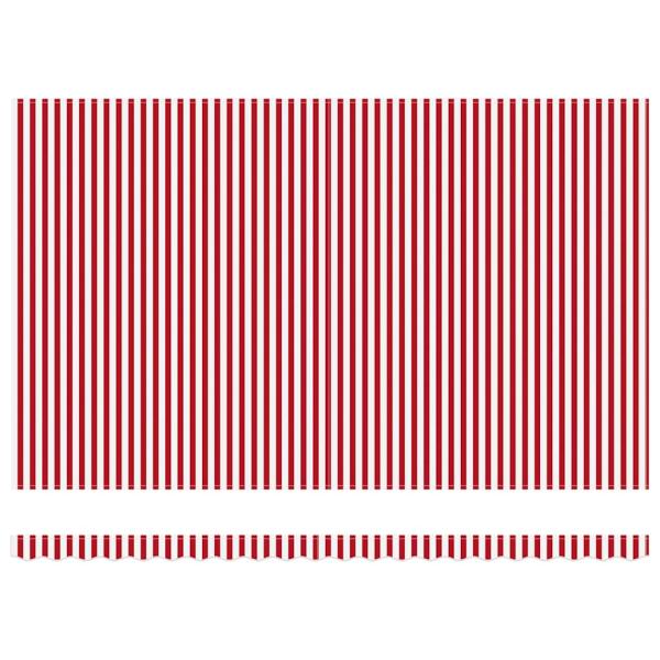 Markise Rot und Weiß 500 x 300 x 165 cm Polyester und Metall