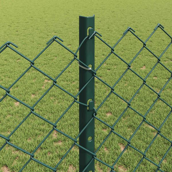 Maschendrahtzaun mit Pfosten 10 x 1,2 m PVC-beschichteter Stahl