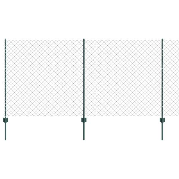 Maschendrahtzaun mit Pfosten 10 x 1,2 m PVC-beschichteter Stahl