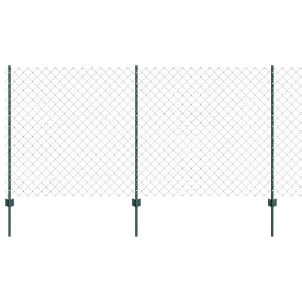 Maschendrahtzaun mit Pfosten 10 x 1,2 m PVC-beschichteter Stahl