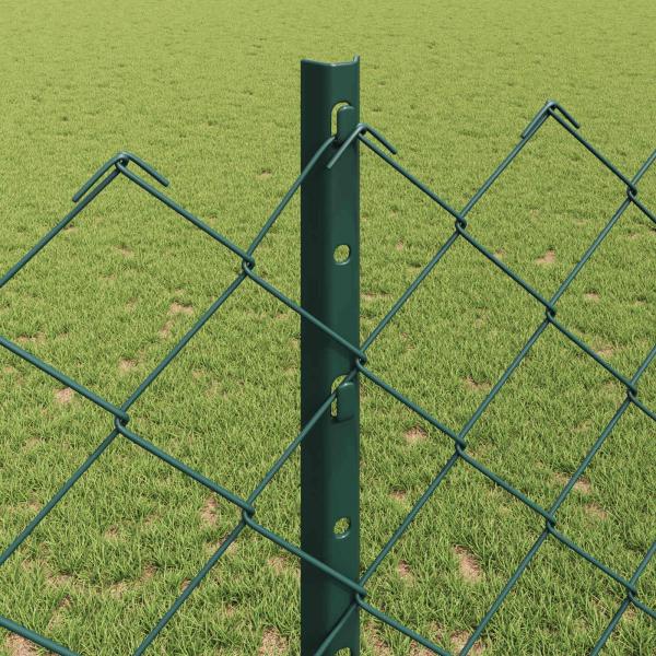 Maschendrahtzaun mit Pfosten 10 x 1,2 m PVC-beschichteter Stahl