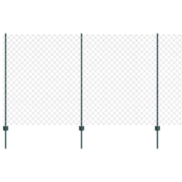 Maschendrahtzaun mit Pfosten 10 x 1,4 m PVC-beschichteter Stahl