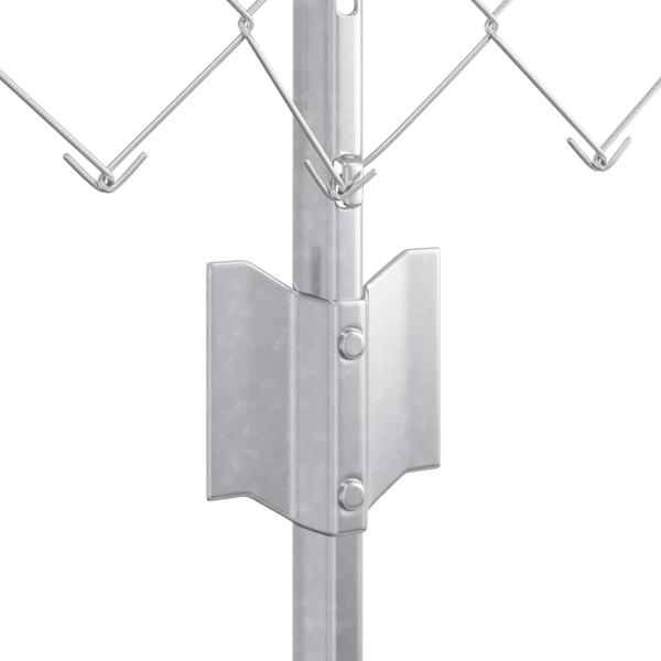 Zaun mit Pfosten Silber 0,4 x 10 m Stahl