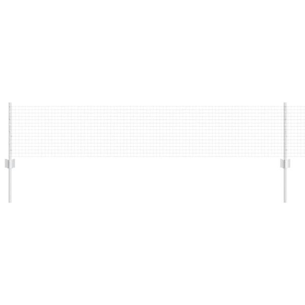 Zaun mit Pfosten Silber 0,4 x 10 m Stahl