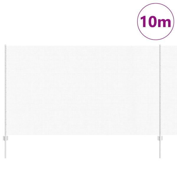 Zaun mit Pfosten Silber 1,4 x 10 m Stahl
