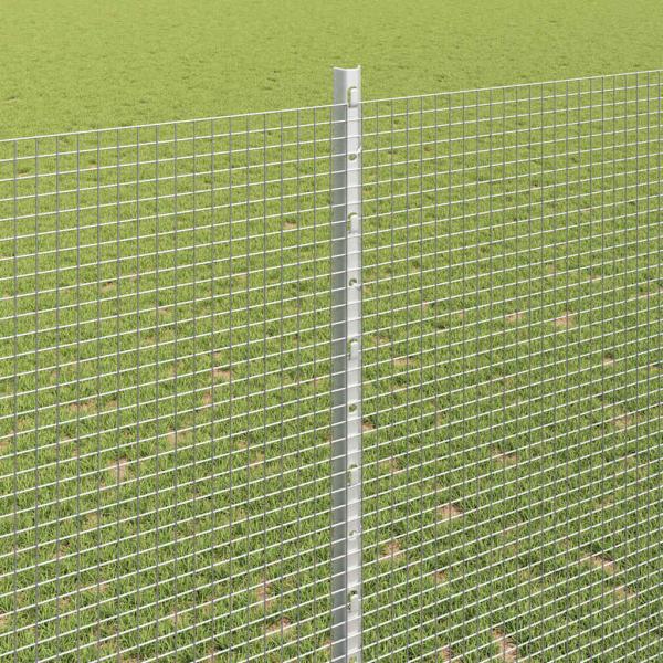 Geschweißter Drahtzaun mit Pfosten 25 x 1,4 m Verzinkter Stahl