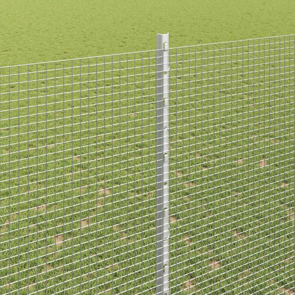 Geschweißter Drahtzaun mit Pfosten 25 x 1,5 m Verzinkter Stahl
