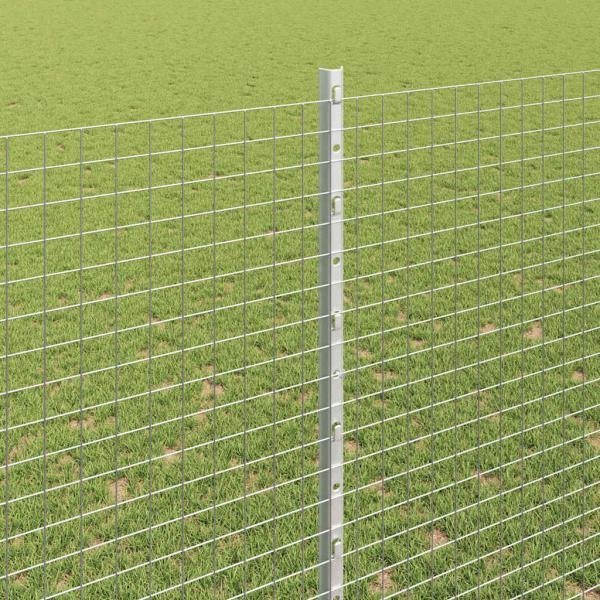 Geschweißter Drahtzaun mit Pfosten 25 x 1,6 m Verzinkter Stahl