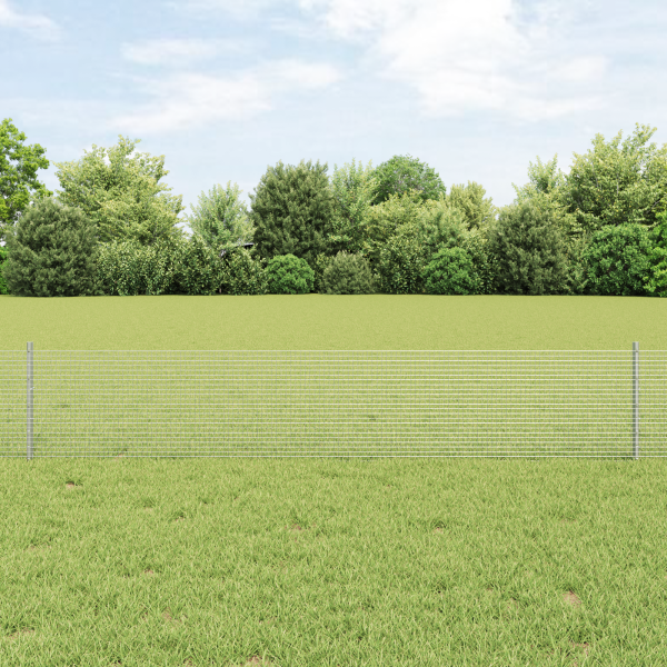Schweissdrahtzaun mit Pfosten 50 x 0,4 m Verzinkter Stahl Netz