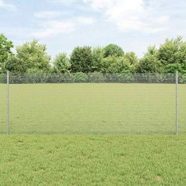 ARDEBO.de - Geschweißter Drahtzaun mit Pfosten 50 x 0,8 m Verzinkter Stahl