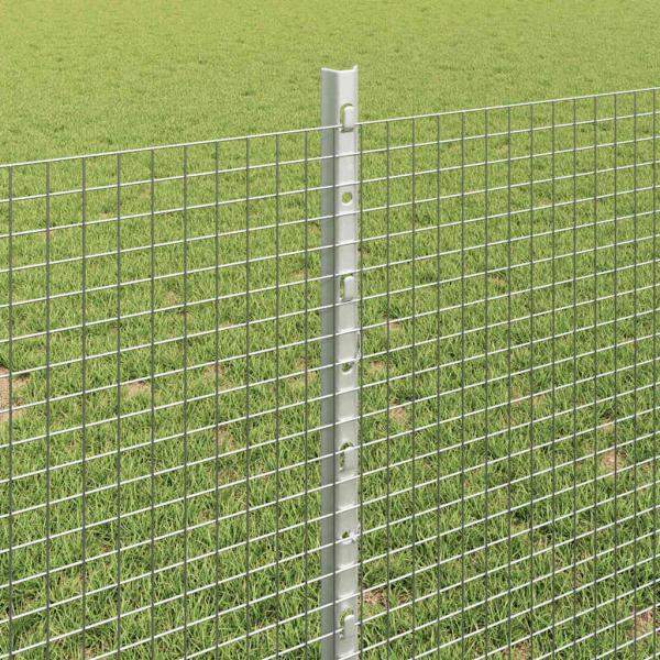 Geschweißter Drahtzaun mit Pfosten 50 x 0,8 m Verzinkter Stahl