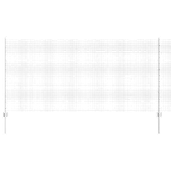 Zaun mit Pfosten Silber 1,2 x 50 m Stahl