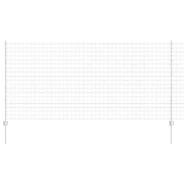 Zaun mit Pfosten Silber 1,2 x 50 m Stahl