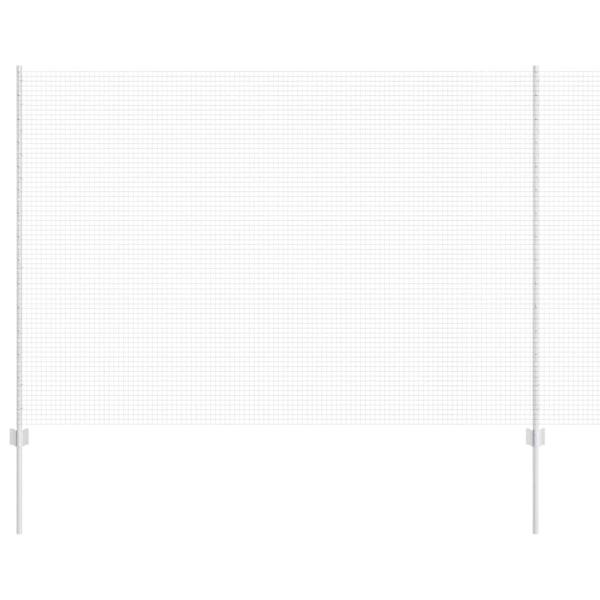 Zaun mit Pfosten Silber 1,5 x 50 m Stahl