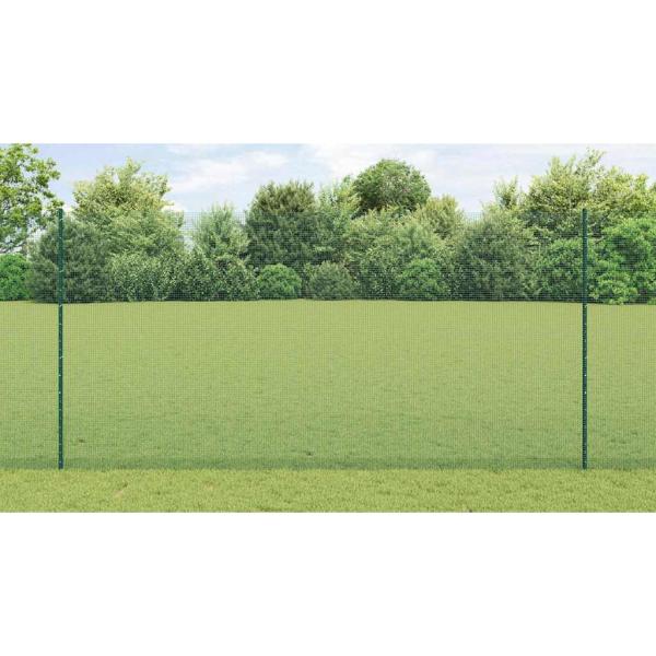 Schweissdrahtzaun mit Pfosten 10 x 1,6 m Grün Netz