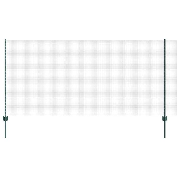 Geschweißter Drahtzaun mit Pfosten 50 x 1,2 m Grün Netz