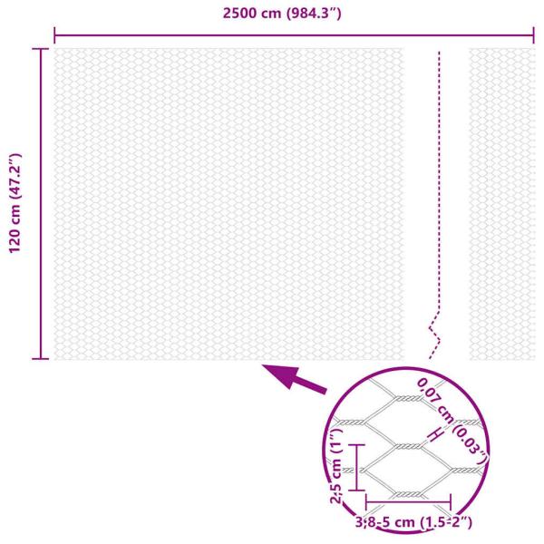 Zaun mit Pfosten Grün 1,2 x 25 m Stahl