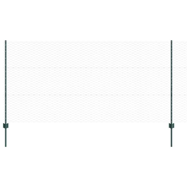 Sechseckzaun mit Pfosten 50 x 1,2 m PVC-beschichteter Stahl