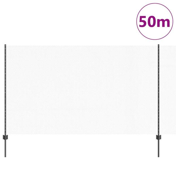 Sechseckzaun mit Pfosten 50 x 1,4 m PVC-beschichteter Stahl