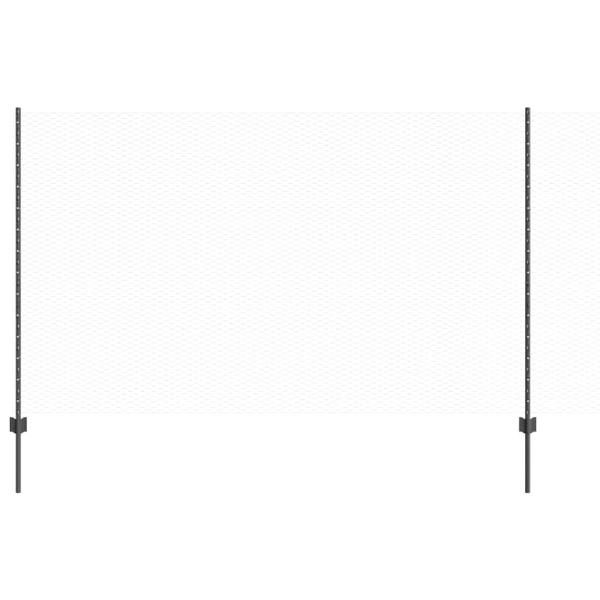Sechseckzaun mit Pfosten 50 x 1,4 m PVC-beschichteter Stahl