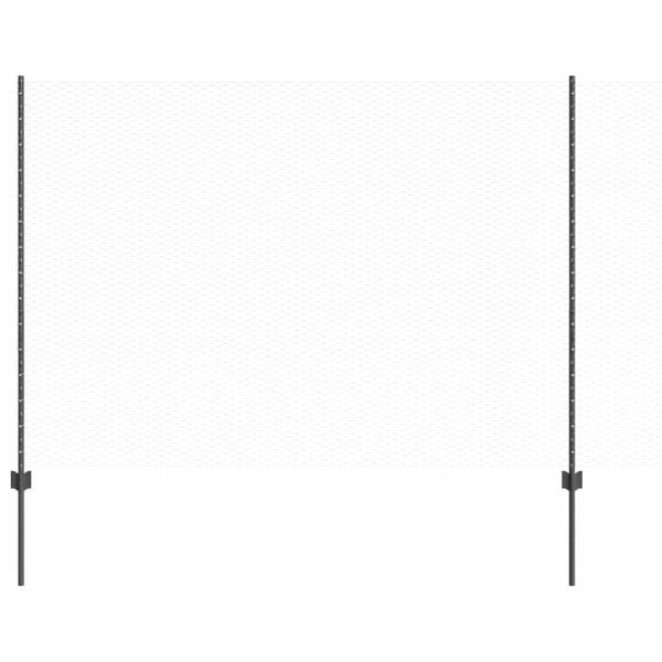 Sechseckzaun mit Pfosten 100 x 1,6 m PVC-beschichteter Stahl