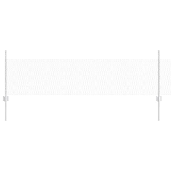 Zaun mit Pfosten Silber 0,5 x 10 m Stahl