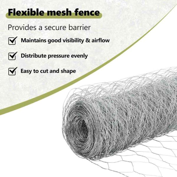 Zaun mit Pfosten Silber 0,5 x 25 m Stahl