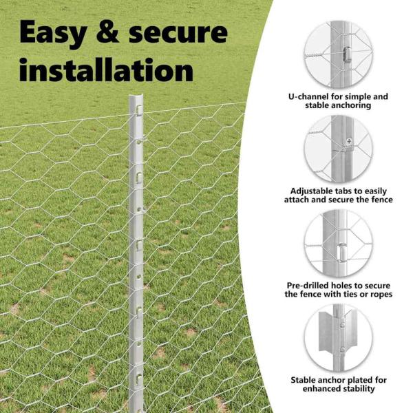 Zaun mit Pfosten Silber 1,4 x 25 m Stahl