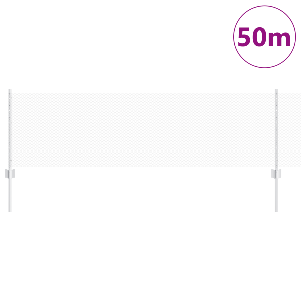 Zaun mit Pfosten Silber 0,6 x 50 m Stahl