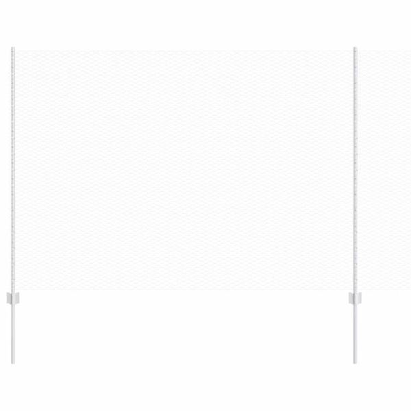 Sechseckzaun mit Pfosten 50 x 1,6 m Verzinkter Stahl Silber