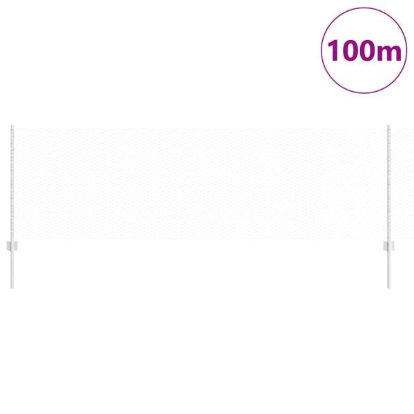 Zaun mit Pfosten Silber 0,8 x 100 m Stahl