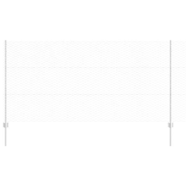 Zaun mit Pfosten Silber 1,2 x 100 m Stahl