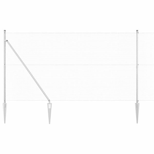 Geschweißter Drahtzaun mit Stacheln 50 x 1,5 m Verzinkter Stahl