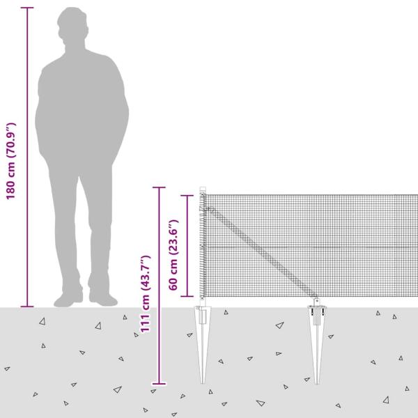 Zaunpfosten Grün 10 x 0,6 m (12 x 12 mm Netz) Stahl und PVC