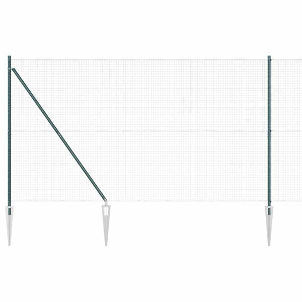 Zaunpfosten Grün 10 x 1,6 m (25 x 25 mm Maschenweite)