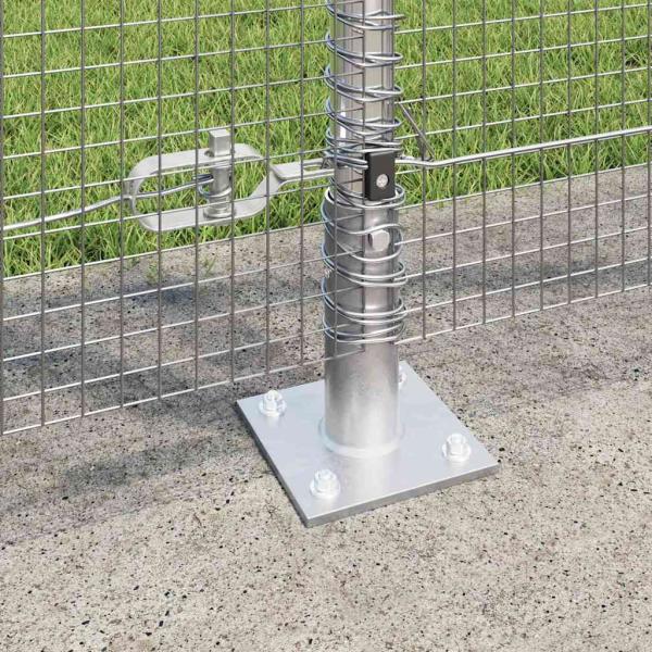 Zaunpfosten Silber 50 x 1,2 m (16 x 16 mm Netz) Stahl