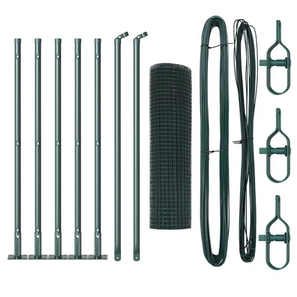 Zaunpfosten Grün 10 x 0,5 m (16 x 16 mm Netz) Stahl