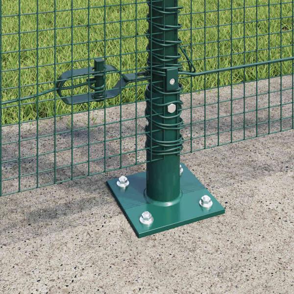Geschweißter Drahtzaun mit Betonsockel 25 x 1,2 m Grün Netz