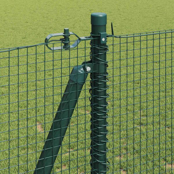 Geschweißter Drahtzaun mit Betonsockel 25 x 1,2 m Grün Netz
