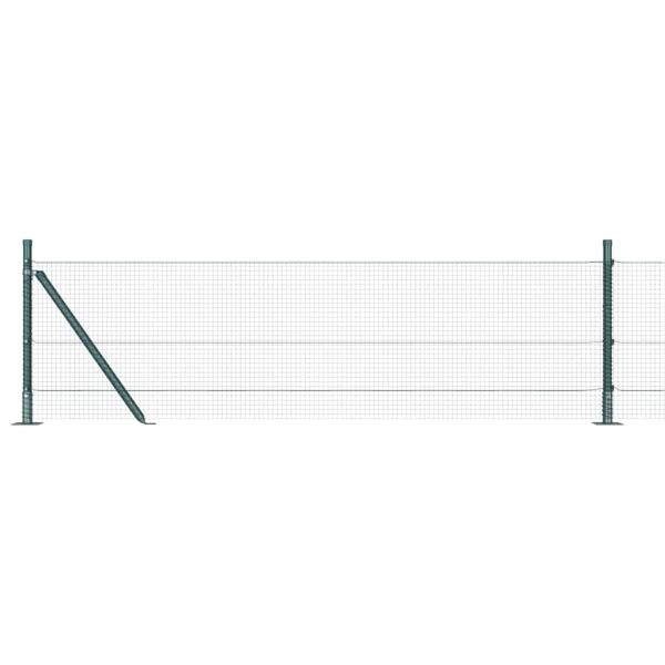 Zaunpfosten Grün 50 x 0,6 m (16 x 16 mm Maschen) Stahl und PVC