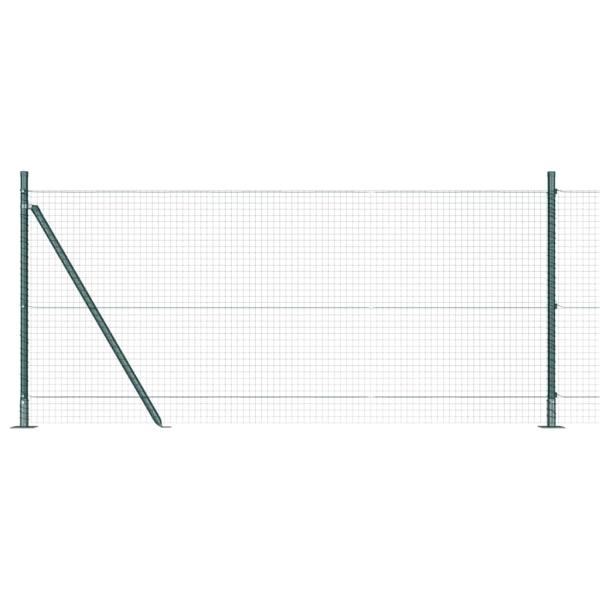 Zaunpfosten Grün 50 x 0,8 m (25 x 25 mm Maschen) Stahl und PVC