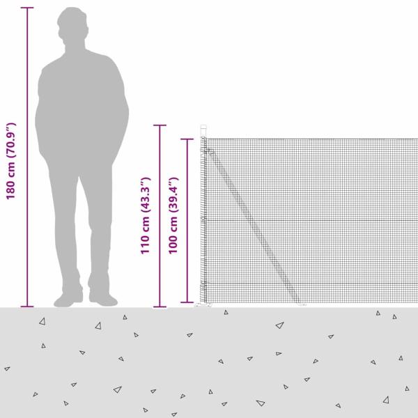 Zaunpfosten Grün 50 x 1,2 m (12 x 12 mm Maschen) Stahl und PVC