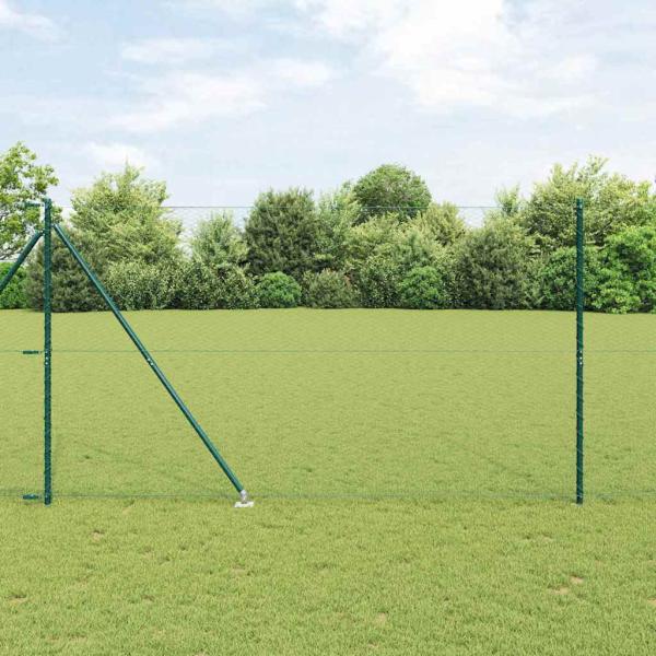 ARDEBO.de - Sechseckzaun mit Pfosten 100 x 1,6 m PVC-beschichteter Stahl